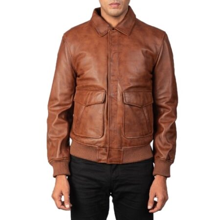 LEXUCCI - Men's Bomber Leather Jacket - BM-2139